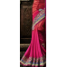 Enchanting Magenta Colored Embroidered Faux Georgette Saree